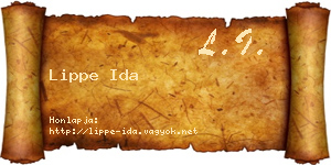 Lippe Ida névjegykártya