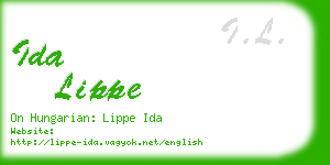 ida lippe business card